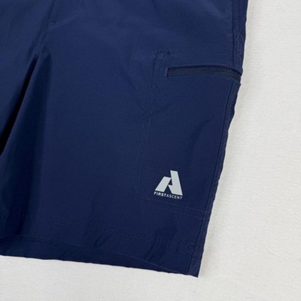 Eddie Bauer First Ascent Cargo Shorts 6 Blue Nylon Stretch Hiking 7" Outdoor